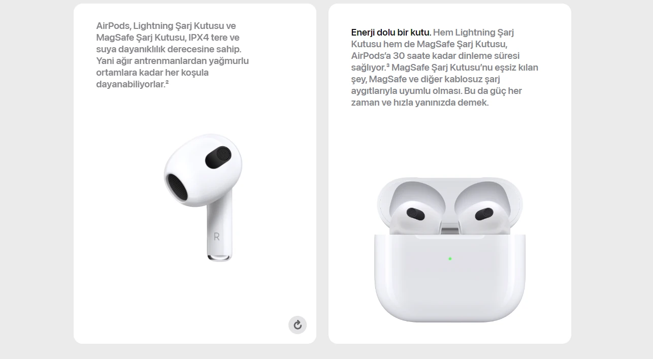 Apple AirPods (3. nesil) ve MagSafe Şarj Kutusu 2024 güncel (10)