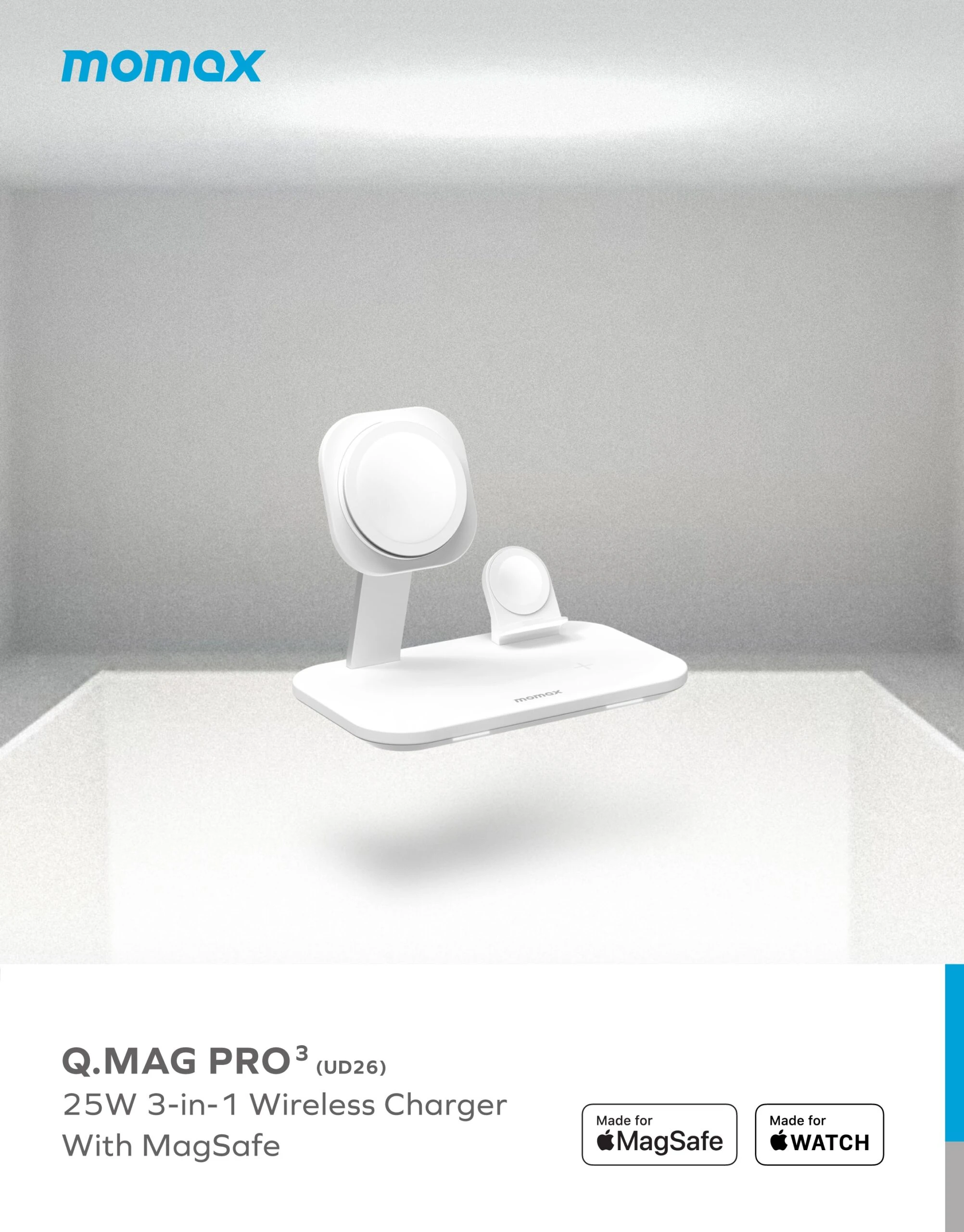 Momax Q.MAG PRO 3 3 in 1 Magsafe Wireless Şarj Standı Lisanslı güncel